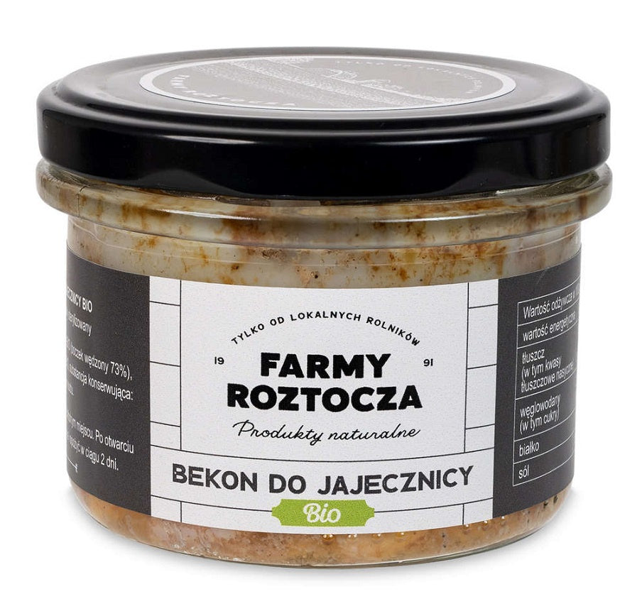 BEKON DO JAJECZNICY BIO 180 g (SŁOIK) - FARMY ROZTOCZA