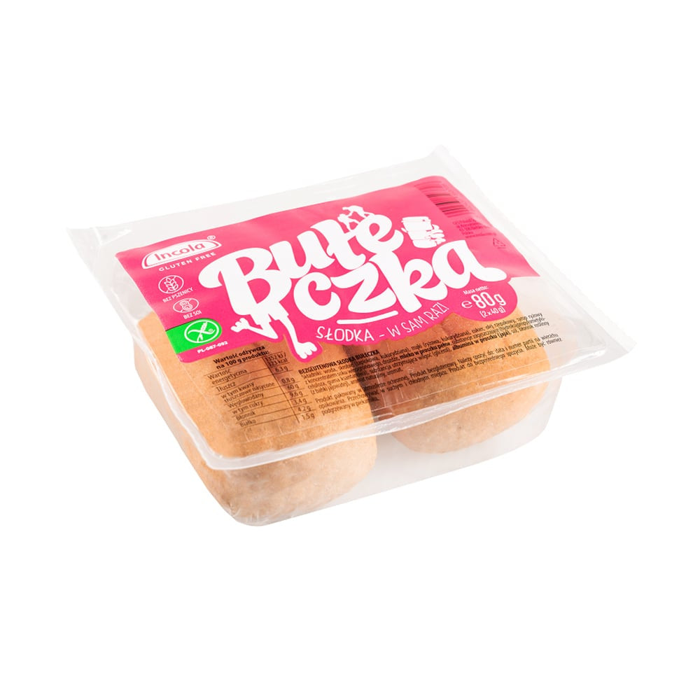 BUŁKI SŁODKIE BEZGLUTENOWA (2 x 40 g) 80 g - INCOLA