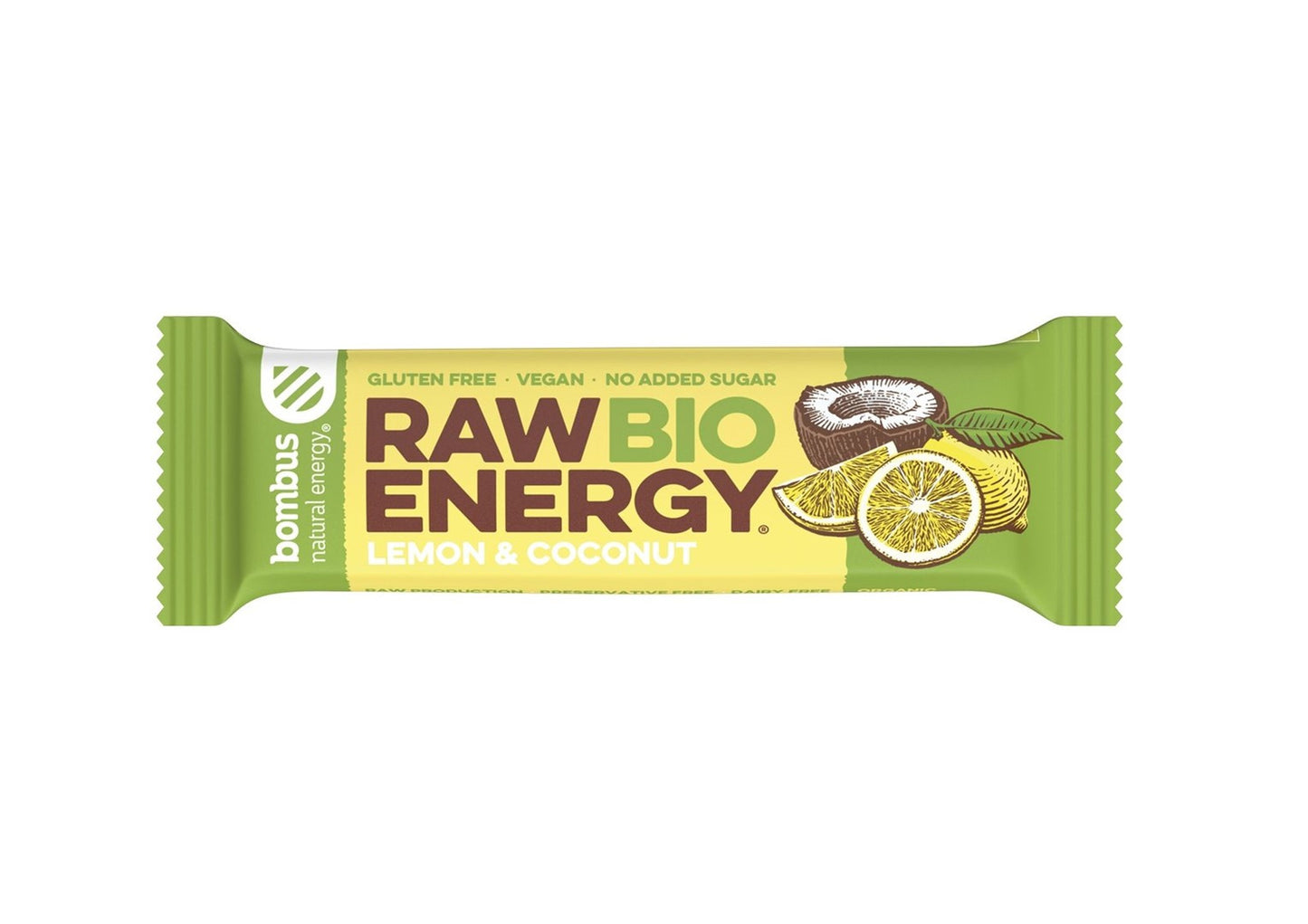 Baton RAW ENERGY BIO cytryna-kokos bezglutenowy BIO 50 g