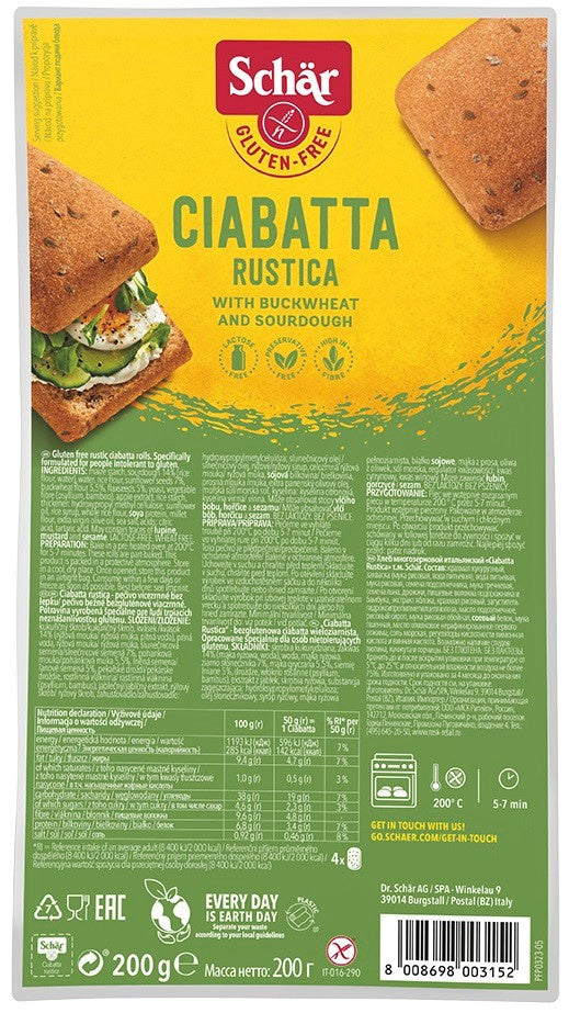 Bułka ciabatta wieloziarnista 4 x 50 g