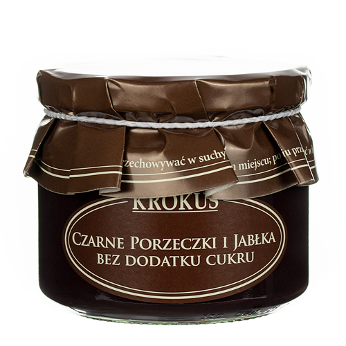 Czarne porzeczki i jabłka bez dodatku cukru 310 g - Krokus