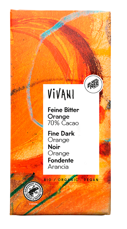 Czekolada gorzka o smaku pomarańczy BIO 100 g