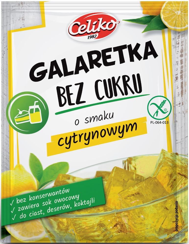 Galaretka bez cukru o smaku cytrynowym 14 g