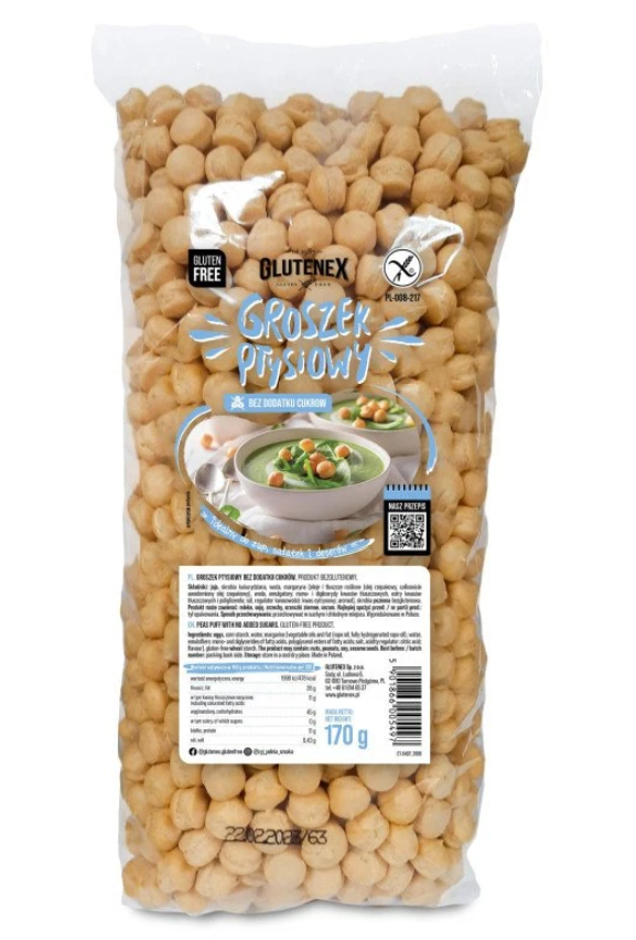 Groszek ptysiowy bez dodatku cukrów bezglutenowy 170 g - GLUTENEX