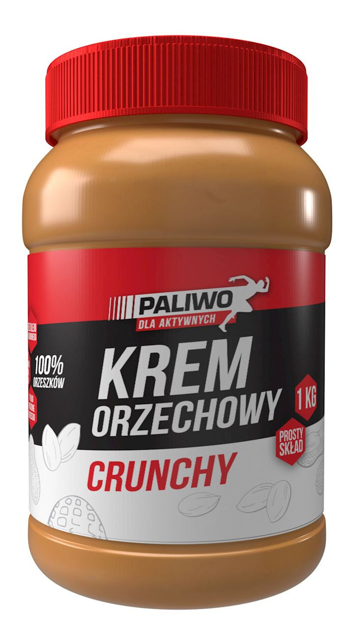 Krem orzechowy Crunchy 100 % bez dodatku soli i cukrów 1 kg - Paliwo Dla Aktywnych