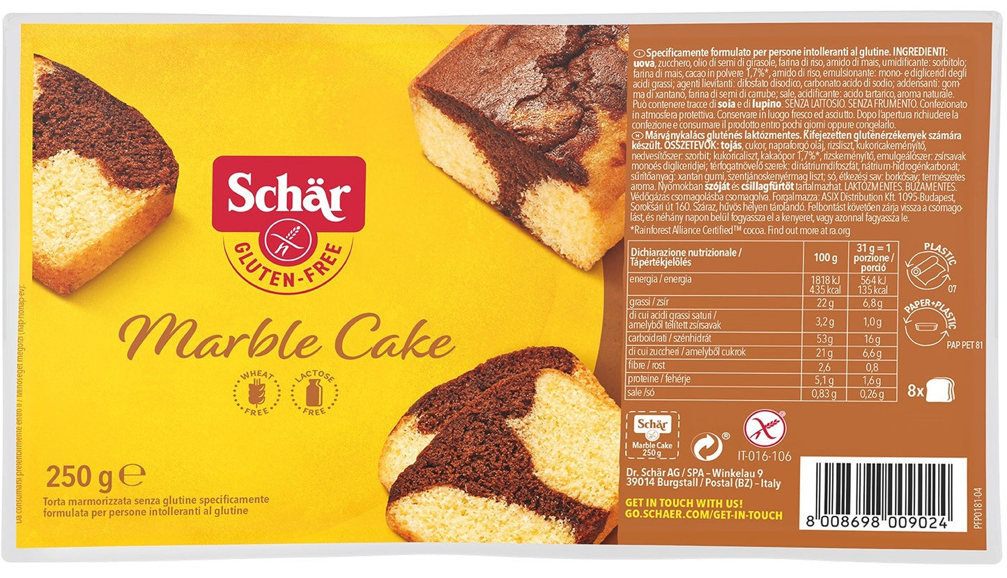 Marmorkuchen - ciasto kakaowe bezglutenowe 250 g - Schar