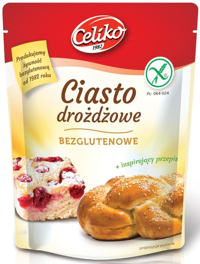 Mieszanka na ciasto drożdżowe bezglutenowe Celiko, 200g