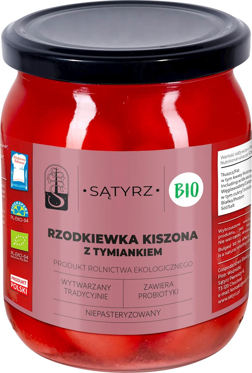 Rzodkiewka kiszona z tymiankiem BIO 500 ml