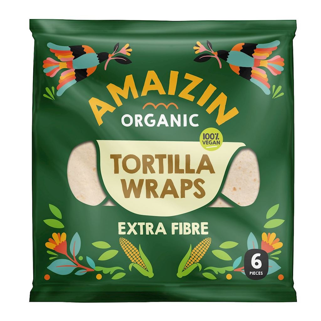 Tortilla wraps z otrębami (źródło błonnika pokarmowego) ekologiczna bio 240 g