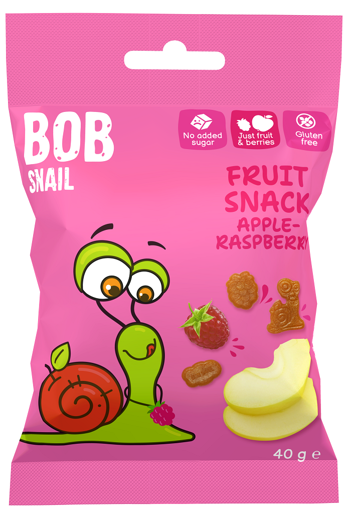 Żelki jabłko - malina bez dodatku cukrów bezglutenowa 40 g - Bob Snail