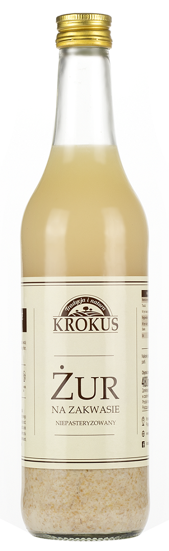 Żur na zakwasie niepasteryzowany 480 ml - Krokus