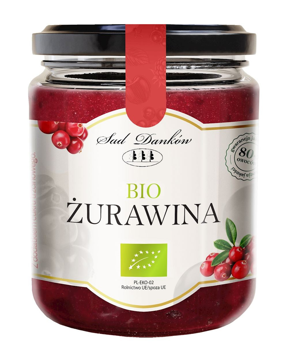 Żurawina z cukrem trzcinowym bio 260 g