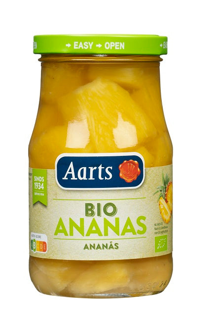 Ananas kawałki w lekkim syropie bio 350 g (190 g) (słoik) - aarts