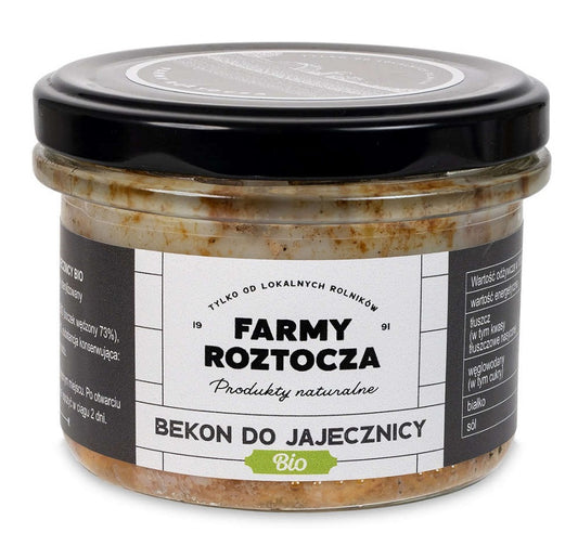 BEKON DO JAJECZNICY BIO 180 g (SŁOIK) - FARMY ROZTOCZA