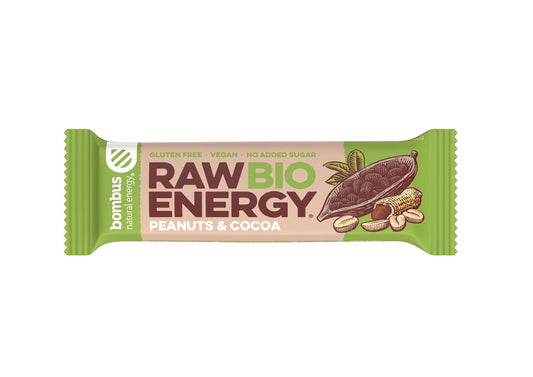 Baton RAW ENERGY BIO orzech ziemny-kakao bezglutenowy BIO 50 g