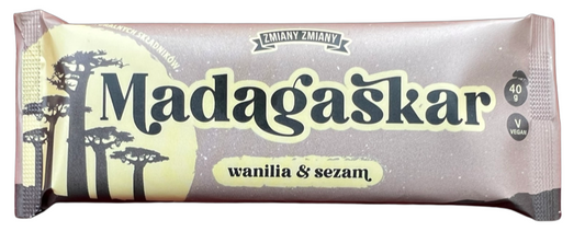 Baton bakaliowy o smaku chałwy "MADAGASKAR" bezglutenowy 40 g - zmiany zmiany
