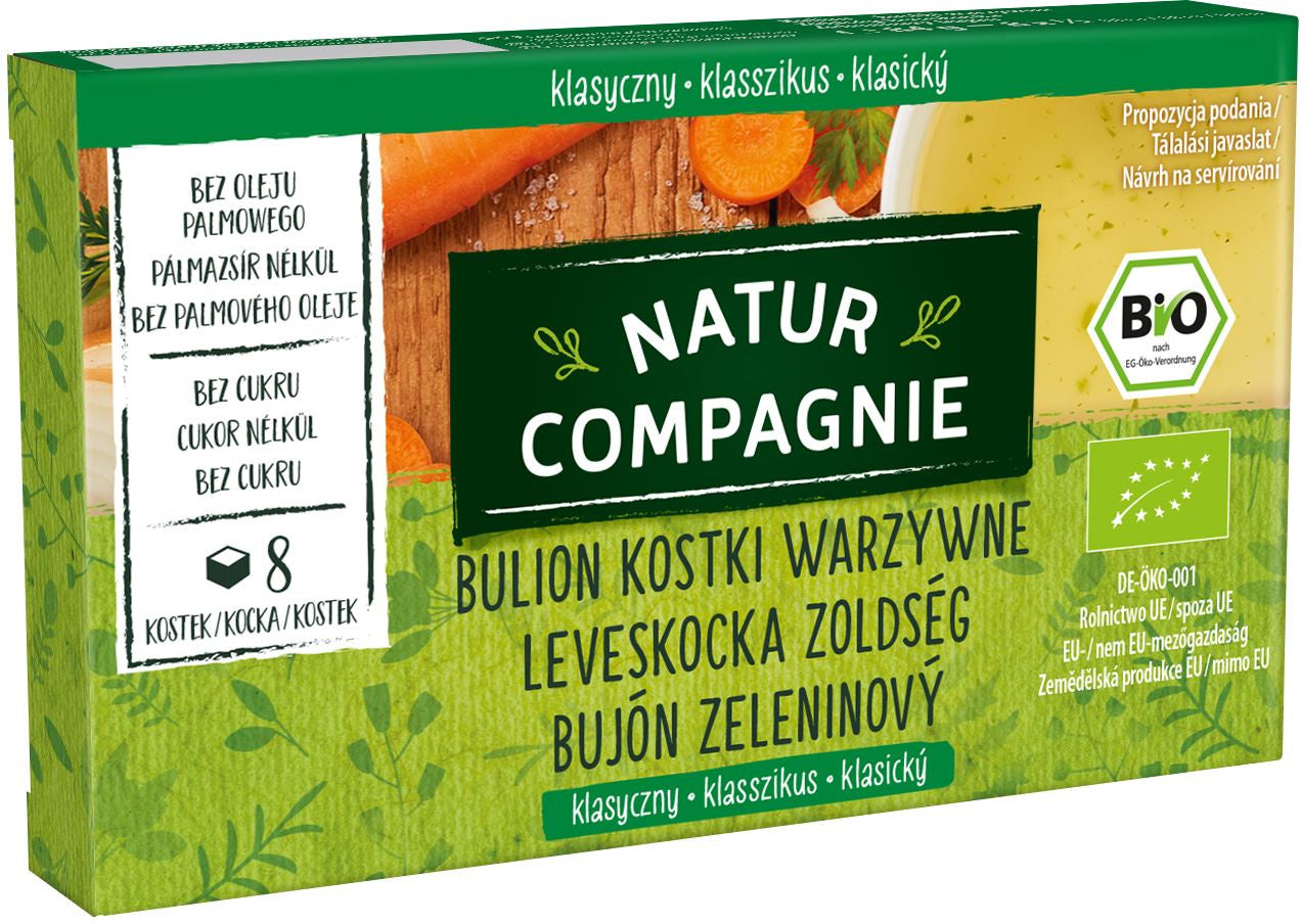 Bulion - kostki warzywne bez dodatku cukrów bio (8 x 10,5 g) 84 g - Natur Compagnie