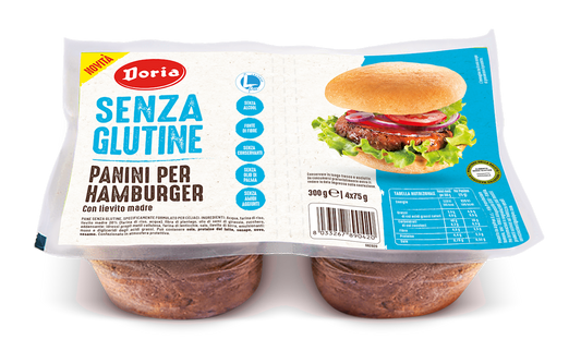 Bułki do hamburgerów bezglutenowe (4 x 75 g) 300 g - Doria