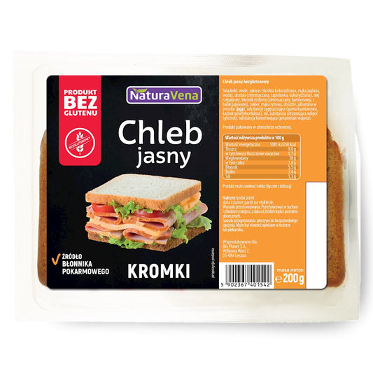 Chleb jasny naturalny bezglutenowy 200 g - Naturavena