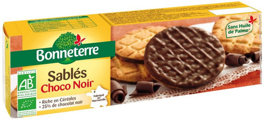 Ciastka oblane gorzką czekoladą BIO 120 g - Bonneterre
