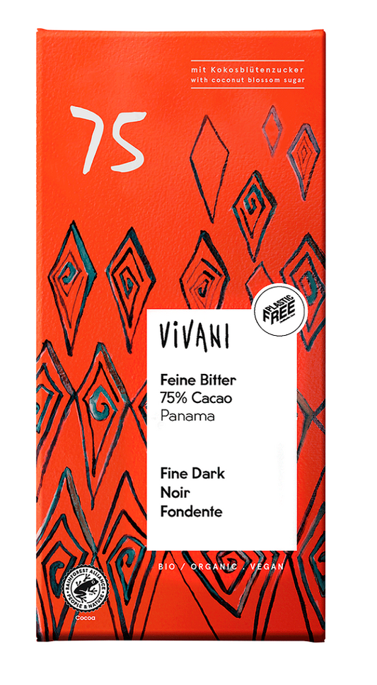 Czekolada gorzka 75 % kakao bio 80 g