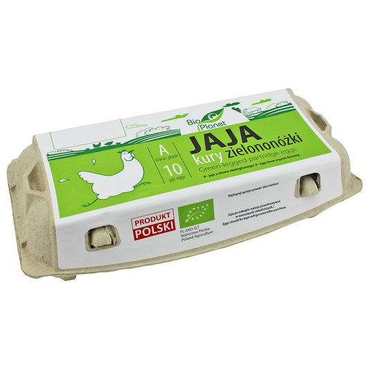 Jaja od kury zielononóżki, rozmiar m bio 10 szt. - Bio Planet