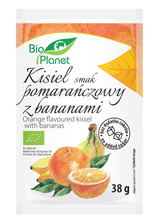 Kisiel o smaku pomarańczowym z bananami - bez cukru BIO 38 g - Bio Planet