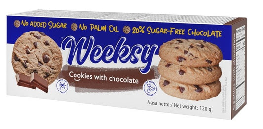 Kruche ciasteczka z czekoladą bez cukru 120g Bogutti