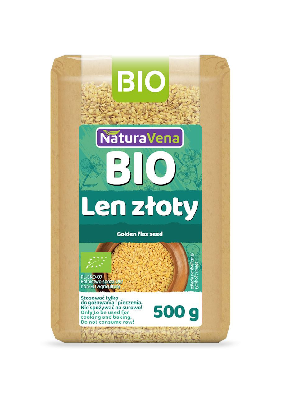 Len złoty bio 500 g - NATURAVENA