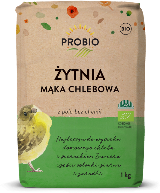 Mąka żytnia typ 720 chlebowa bio 1 kg - PROBIO