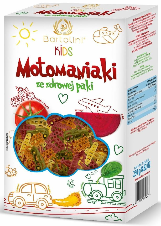 Makaron dla dzieci motomaniaki ze zdrowej paki 250 g