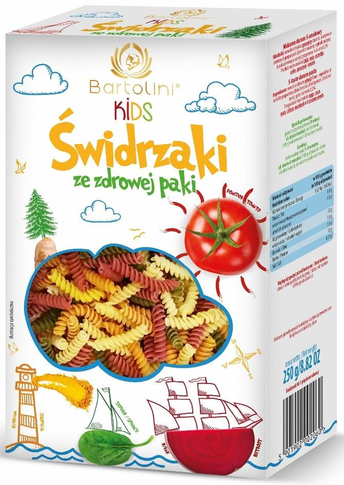 Makaron kids świdrzaki ze zdrowej paki 250 g