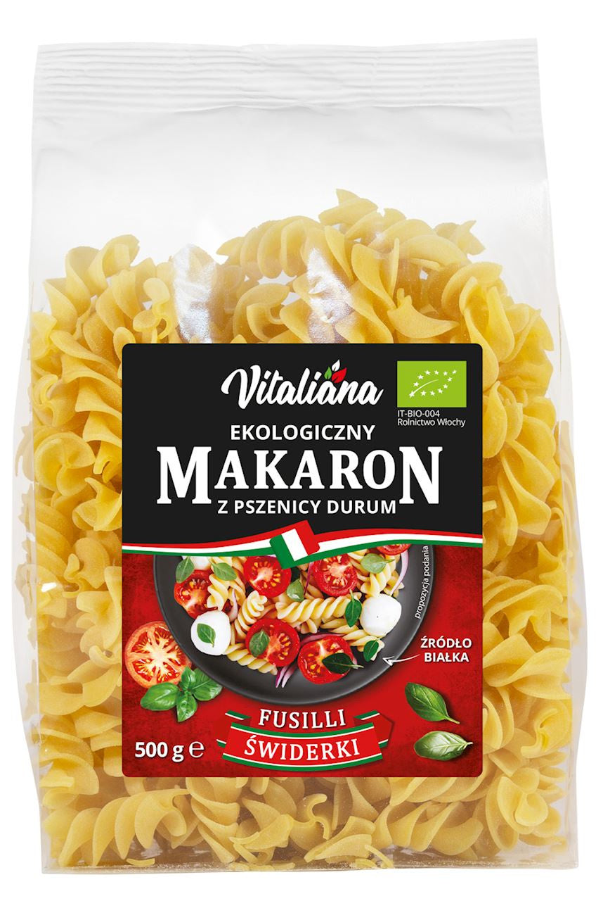 Makaron (z pszenicy durum) fusilli bio 500 g - vitaliana