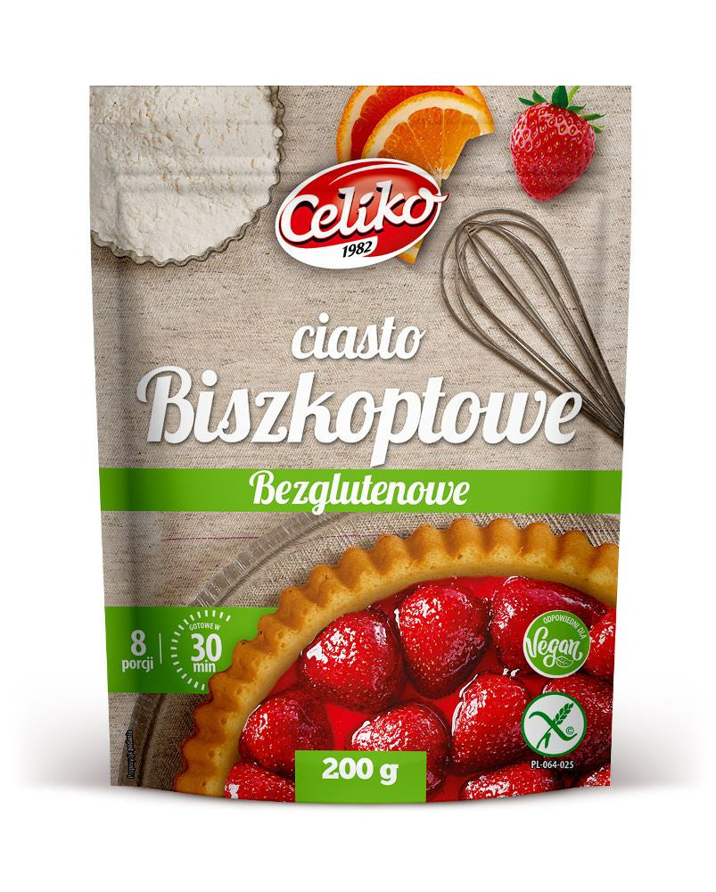 Mieszanka na ciasto biszkoptowe bezglutenowe Celiko, 200g