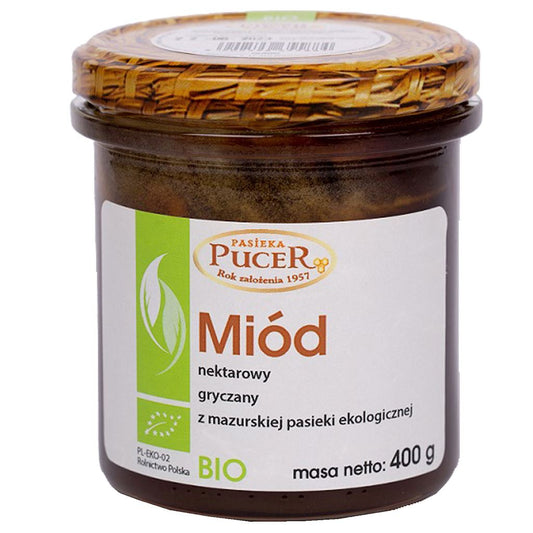 Miód gryczany bio 400 g pucer