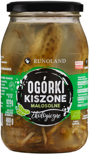 Ogórki kiszone małosolne bio 820 g (460 g)