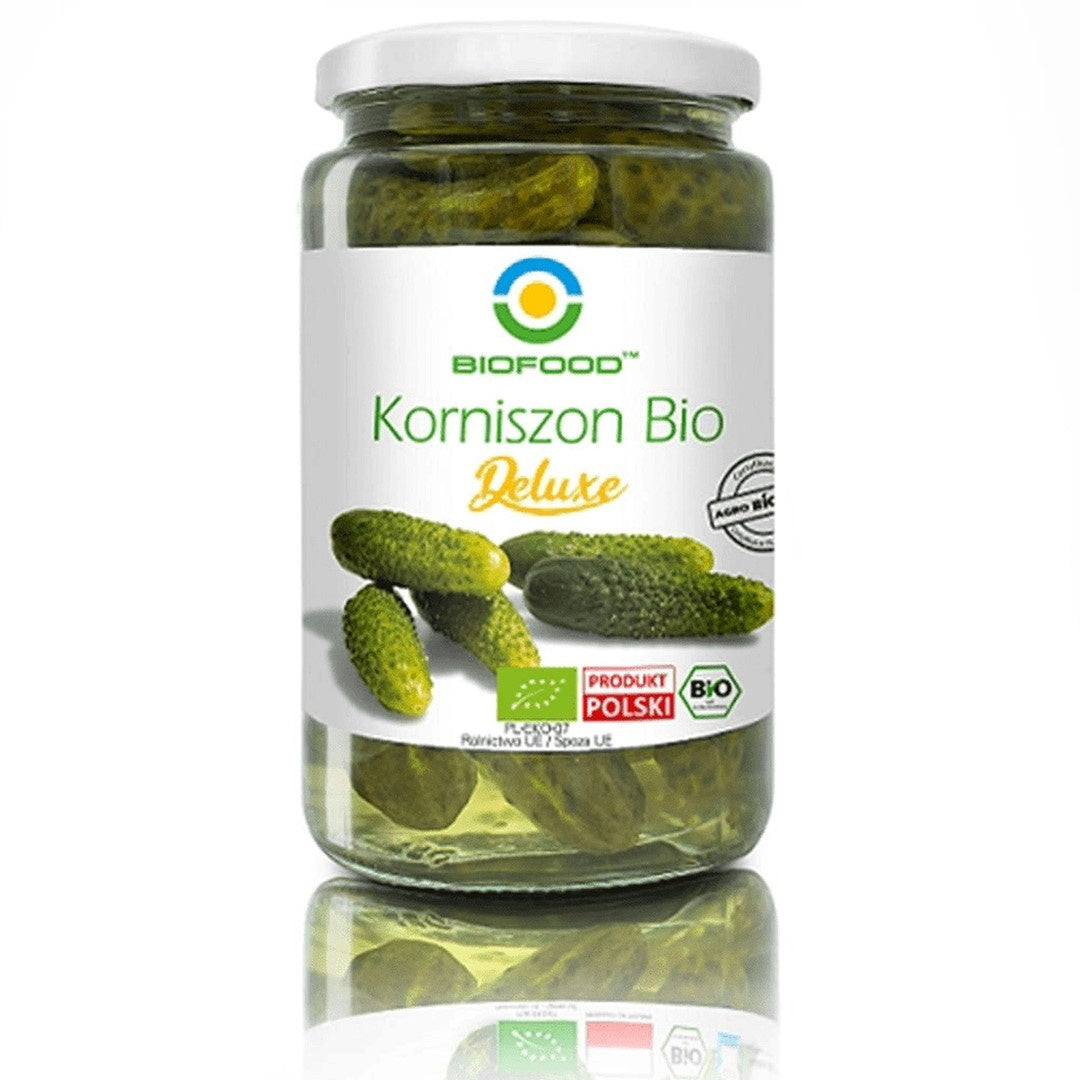 Ogórki korniszony deluxe BIO 740 g / 440 g