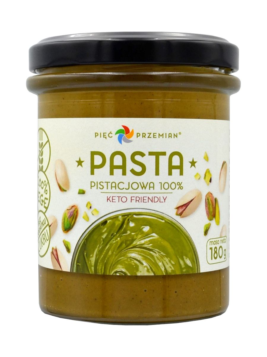 Pasta pistacjowa bez dodatku cukrów bezglutenowa 180 g - Pięć Przemian