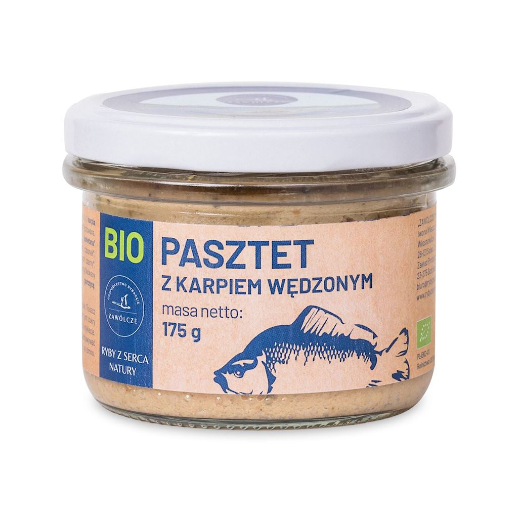Pasztet z karpiem wędzonym bio 175 g (słoik) - ryby z serca natury