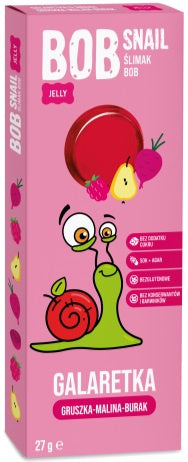 Przekąska "gruszka-malina-burak" bez dodatku cukru bob snail, 27 g