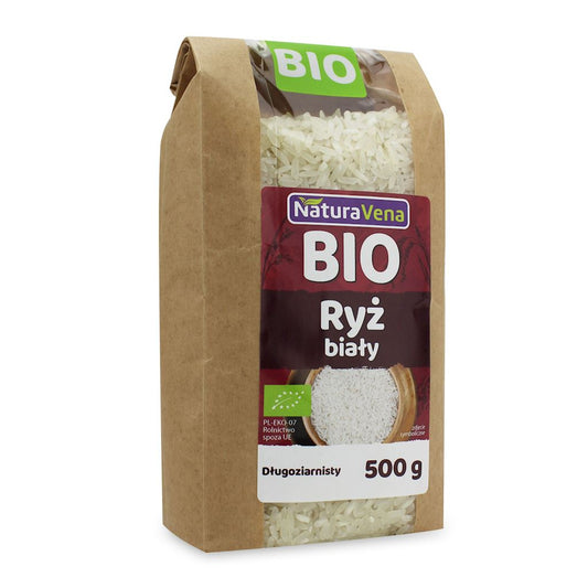 Ryż biały długoziarnisty bio 500 g - Naturavena