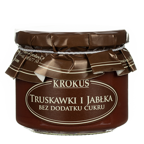 Truskawki i jabłka bez dodatku cukru 310 g - Krokus