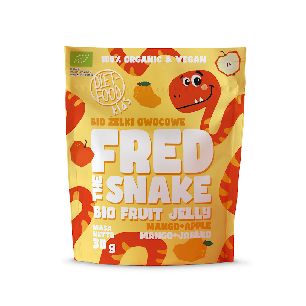 Żelki mango - jabłko bio 30 g - Diet-Food (Fred the Snake)